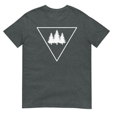 Dreieck und Bäume - T-Shirt (Unisex) camping xxx yyy zzz Dark Heather