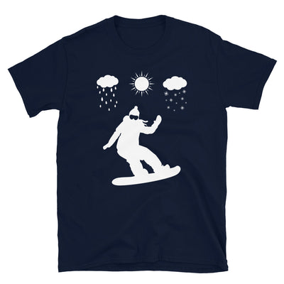 Alle Jahreszeiten Und Snowboarden - T-Shirt (Unisex) snowboarden Navy