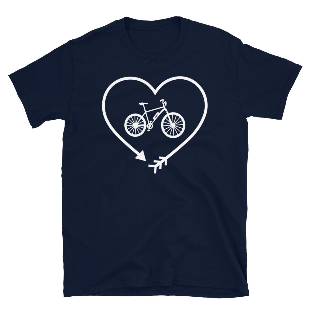 Pfeil, Herz Und E-Bike - T-Shirt (Unisex) e-bike Navy