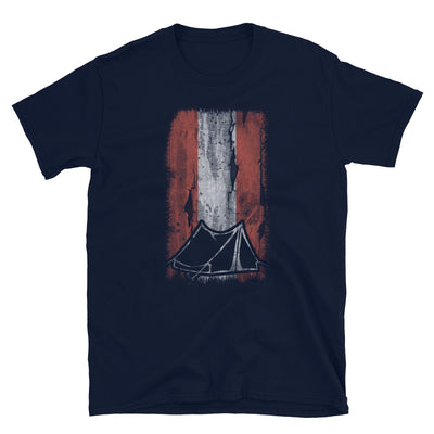 Österreich-Flagge 1 Und Camping - T-Shirt (Unisex) camping Navy