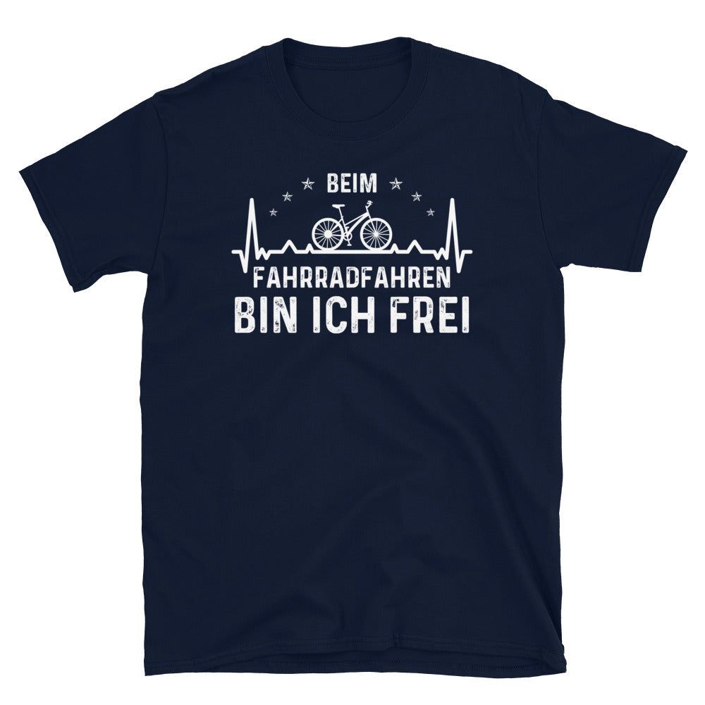 Beim Fahrradfahren Bin Ich Frel 1 - T-Shirt (Unisex) fahrrad Navy