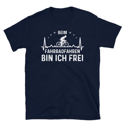 Beim Fahrradfahren Bin Ich Frel 3 - T-Shirt (Unisex) fahrrad Navy