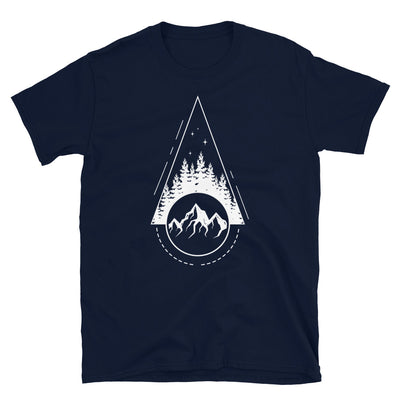 Berglandschaft - Geometrisch - T-Shirt (Unisex) berge Navy