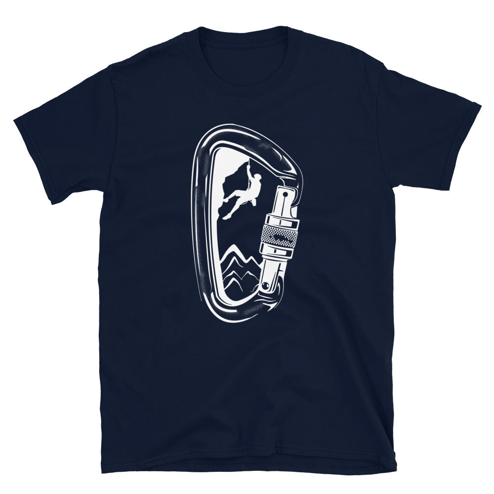 Bergsteigen Im Karabiner - T-Shirt (Unisex) klettern Navy