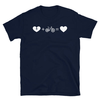 Gebrochenes Herz Und E-Bike - T-Shirt (Unisex) e-bike Navy