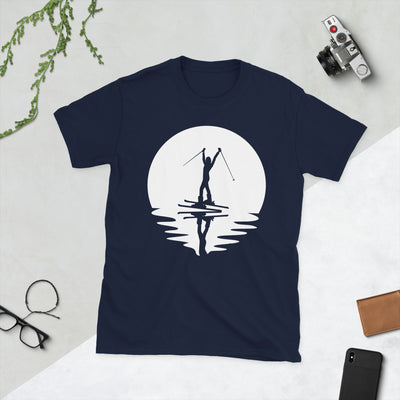 Kreis Und Reflexion – Skifahren Für Frauen - T-Shirt (Unisex) klettern ski Navy