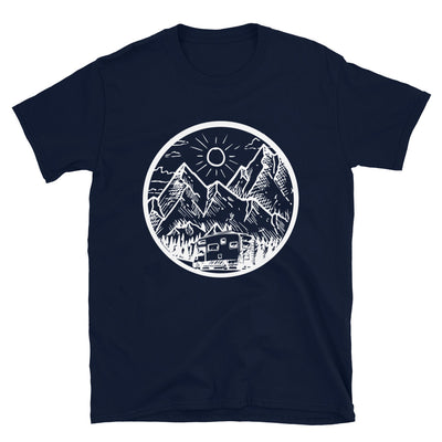 Kreis - Berg - Campingwagen - T-Shirt (Unisex) camping Navy