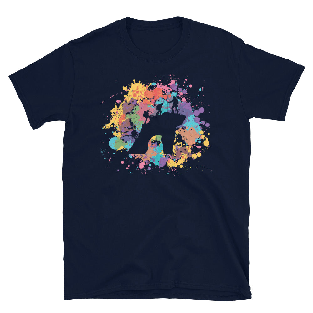 Buntes Planschen Und Klettern - T-Shirt (Unisex) klettern Navy