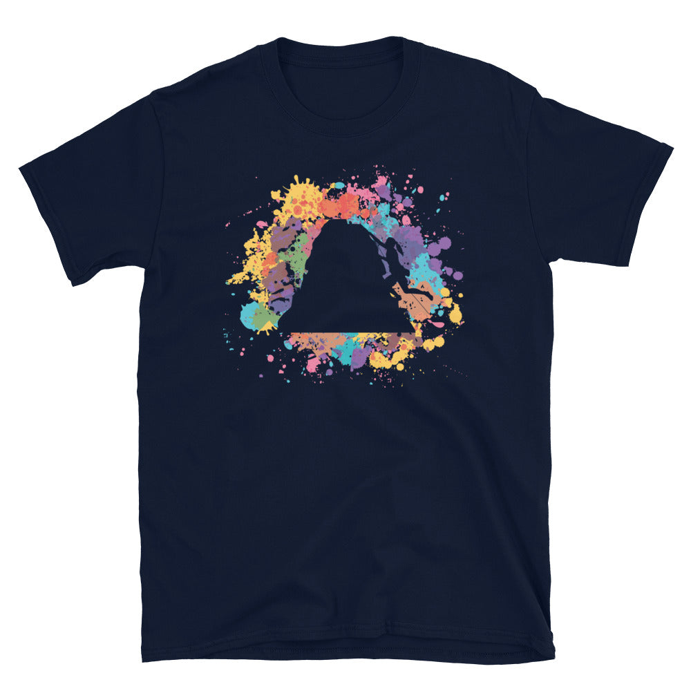 Buntes Planschen Und Klettern 1 - T-Shirt (Unisex) klettern Navy