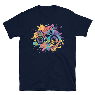 Buntes Splash Und E-Bike - T-Shirt (Unisex) e-bike Navy