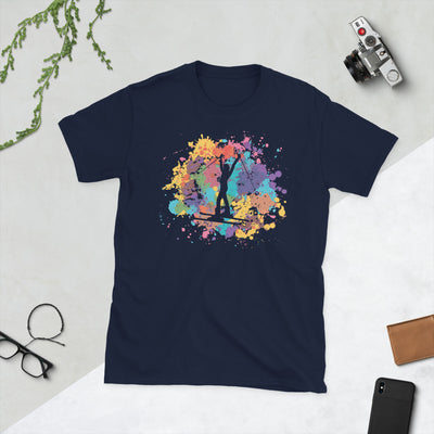 Buntes Planschen Und Skifahren 1 - T-Shirt (Unisex) klettern ski Navy