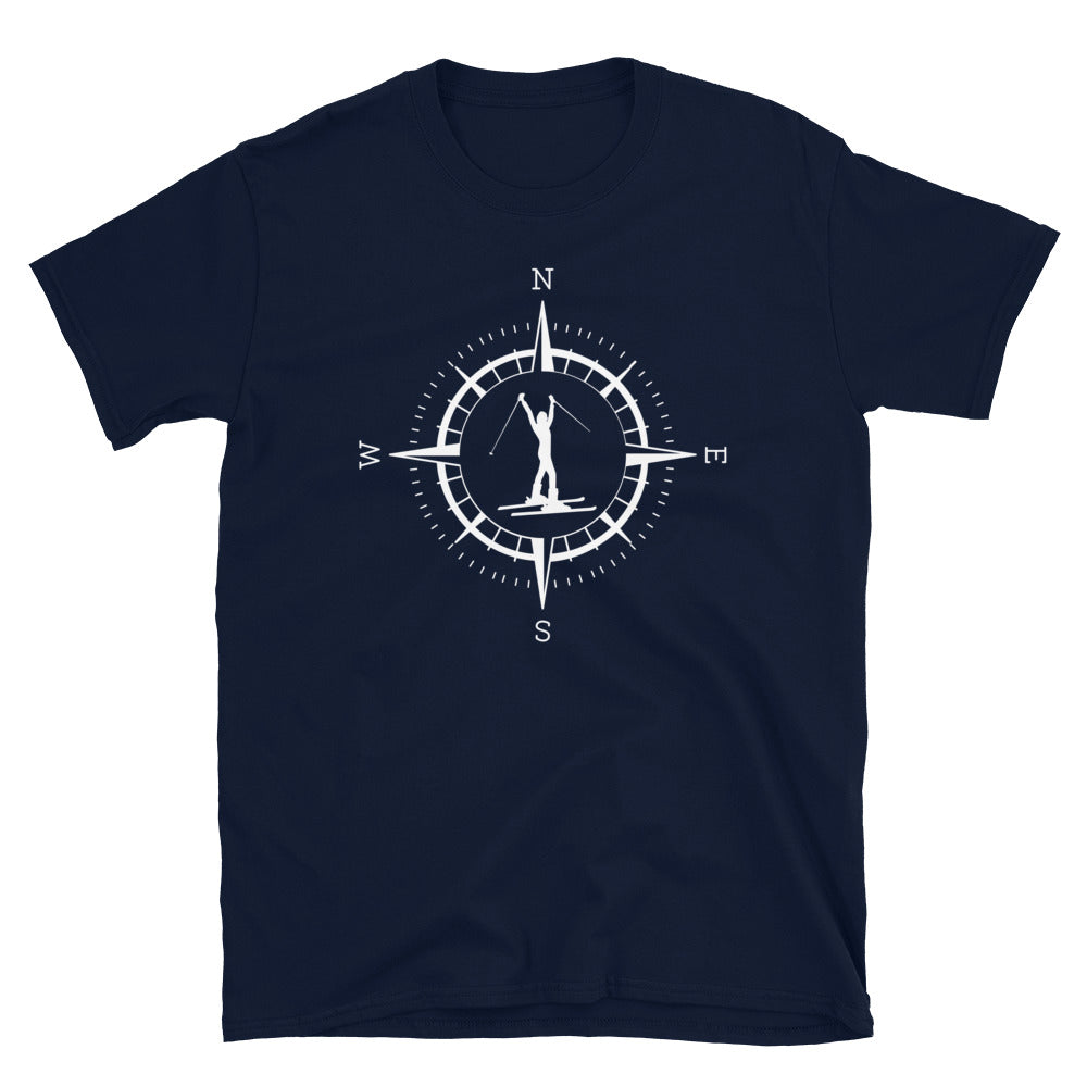 Kompass Und Skifahren - T-Shirt (Unisex) klettern ski Navy