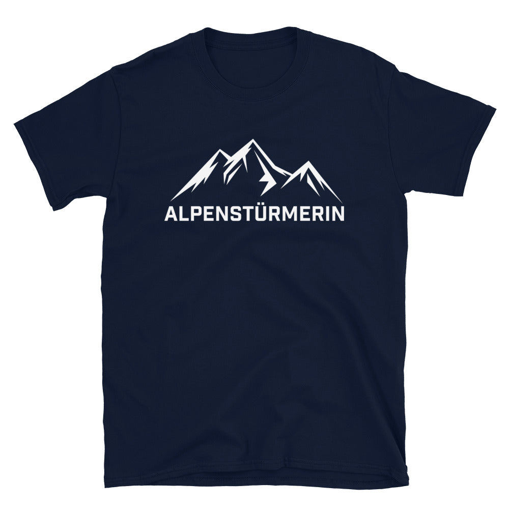 Alpenstürmerin - T-Shirt (Unisex) berge wandern Navy