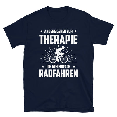 Andere Gehen Zur Therapie Ich Gen Einfach Radfahren - T-Shirt (Unisex) fahrrad Navy