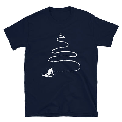 Kurvenlinie – Skifahren - T-Shirt (Unisex) klettern ski Navy