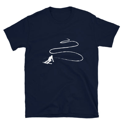 Kurvenlinie – Skifahren - T-Shirt (Unisex) klettern ski Navy