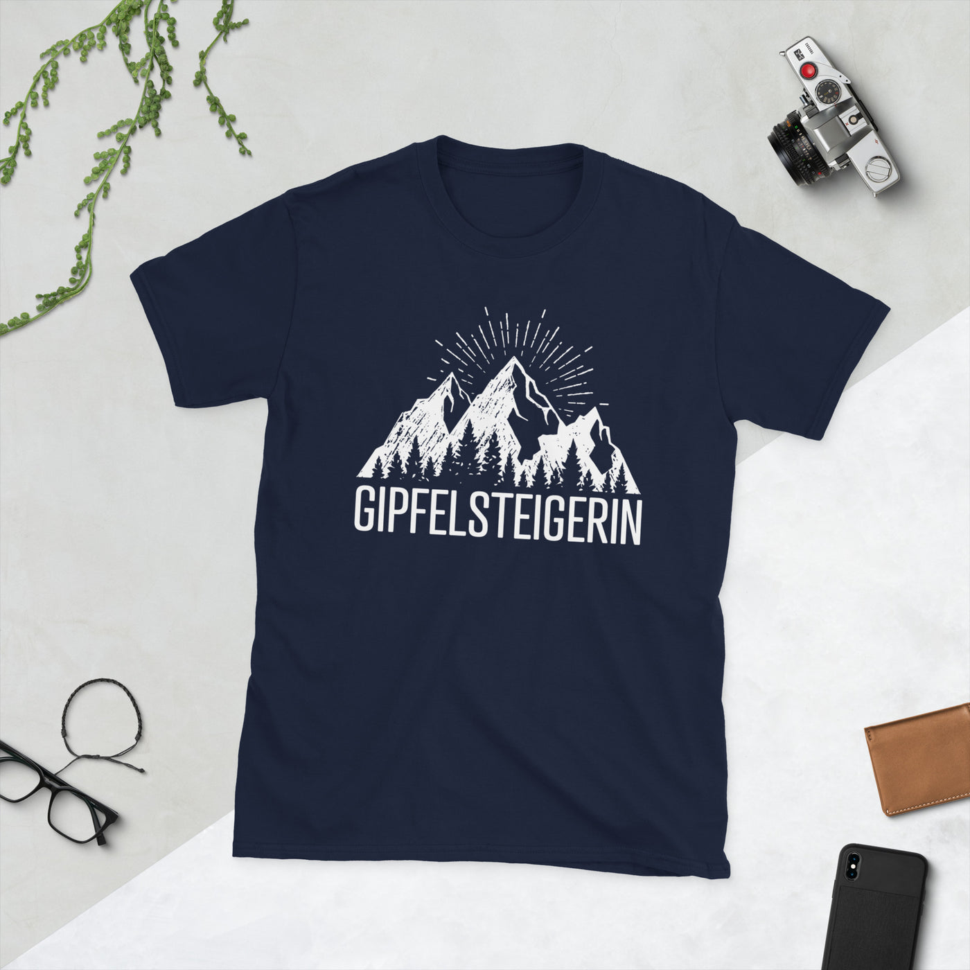 Die Gipfelsteigerin - T-Shirt (Unisex) berge wandern Navy