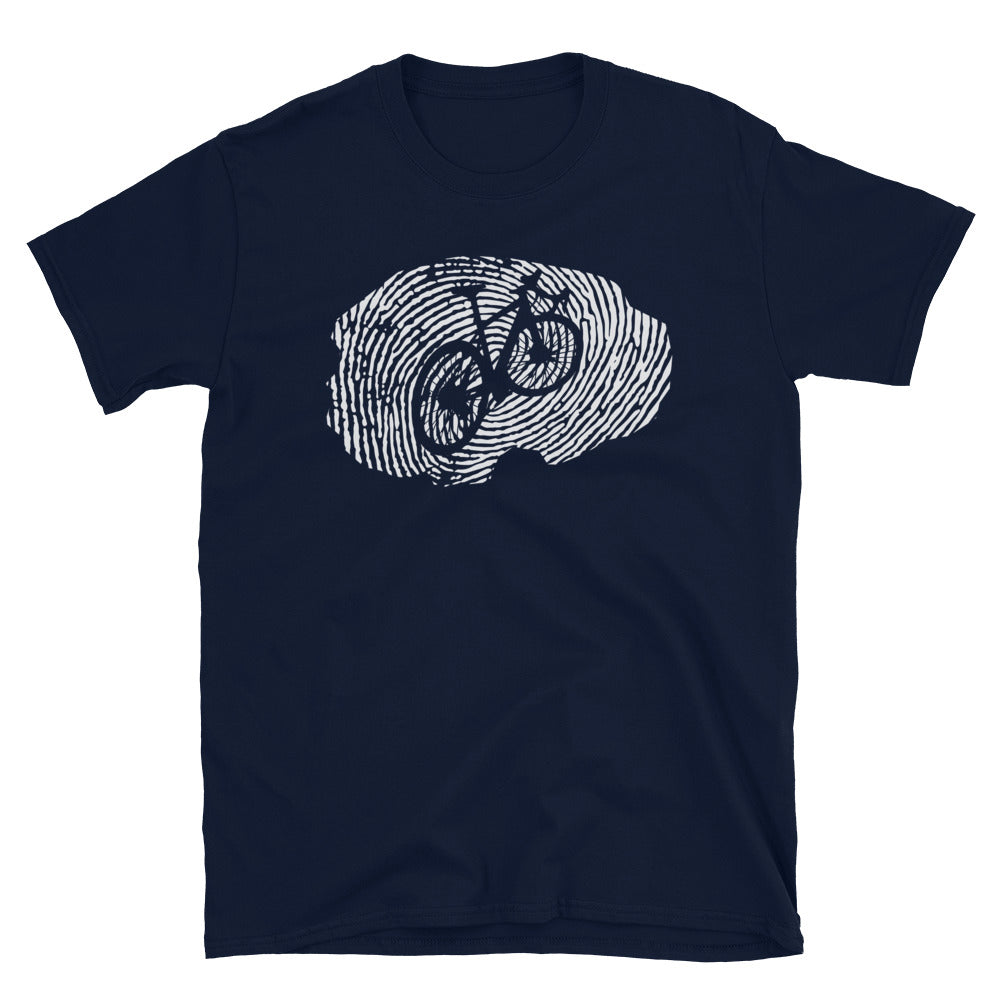 Fingerabdruck - Radfahren - T-Shirt (Unisex) fahrrad Navy