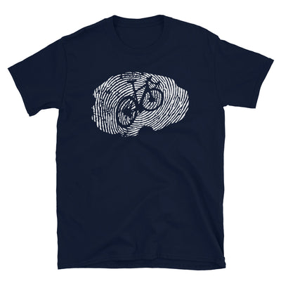 Fingerabdruck - Radfahren - T-Shirt (Unisex) fahrrad Navy