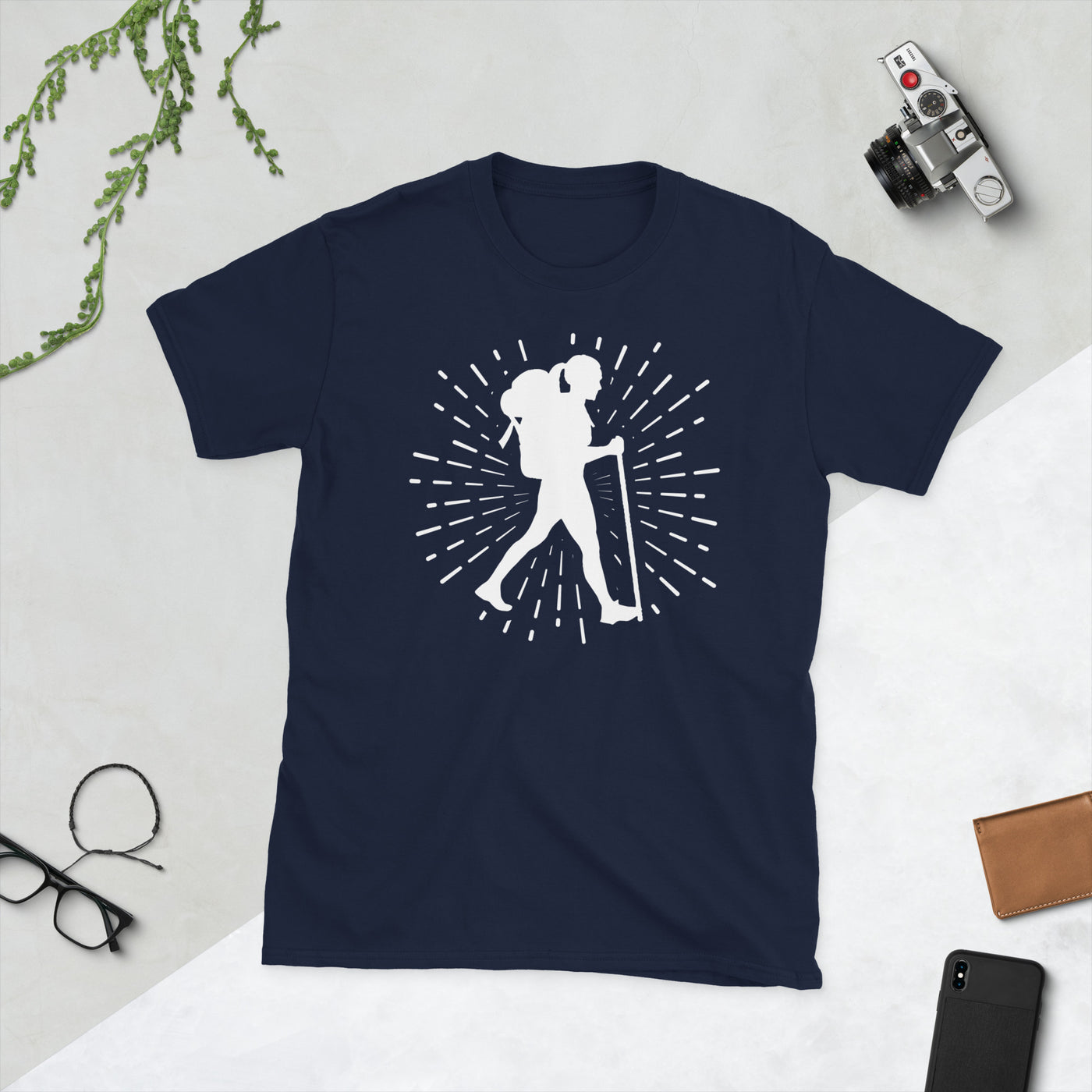 Feuerwerk Und Wandern 1 - T-Shirt (Unisex) wandern Navy