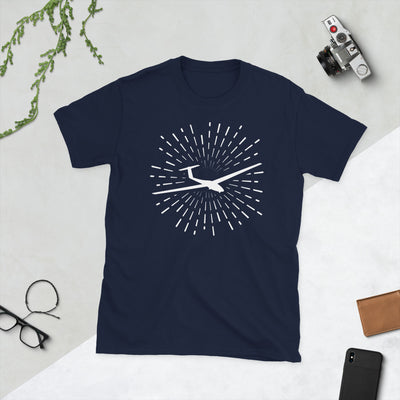 Feuerwerk Und Segelflugzeug - T-Shirt (Unisex) berge Navy