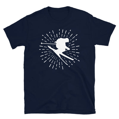 Feuerwerk Und Skifahren - T-Shirt (Unisex) klettern ski Navy