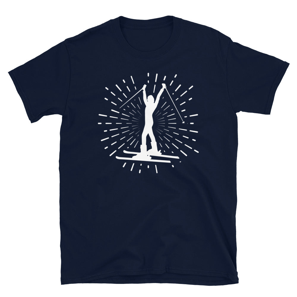 Feuerwerk Und Skifahren 1 - T-Shirt (Unisex) klettern ski Navy