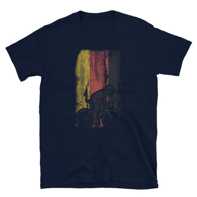 Deutsche Flagge 1 Und Radfahren - T-Shirt (Unisex) fahrrad Navy