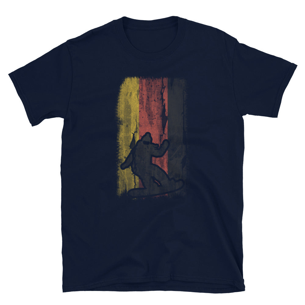 Deutsche Flagge 1 Und Snowboarden - T-Shirt (Unisex) snowboarden Navy