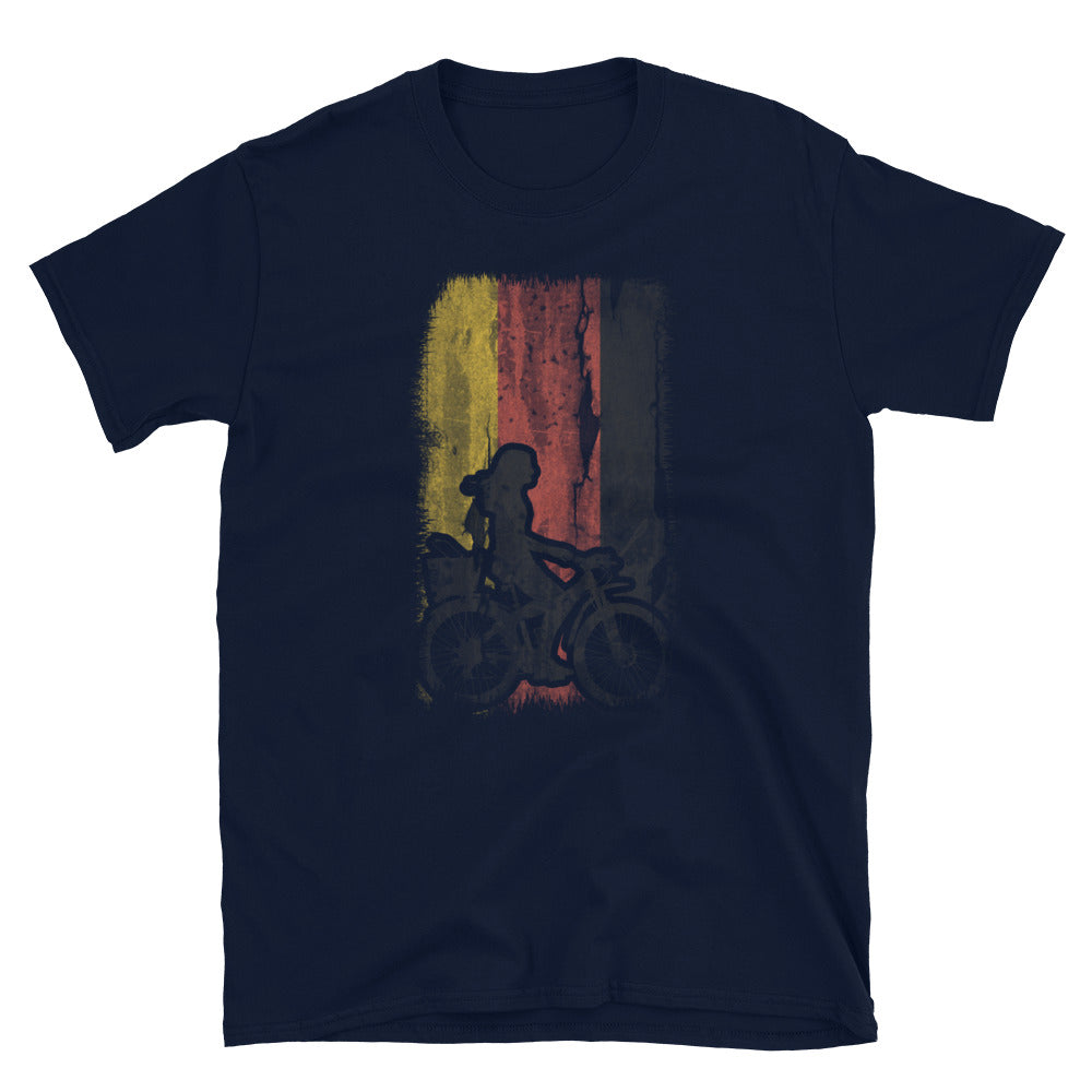 Deutsche Flagge 2 Und Radfahren - T-Shirt (Unisex) fahrrad Navy