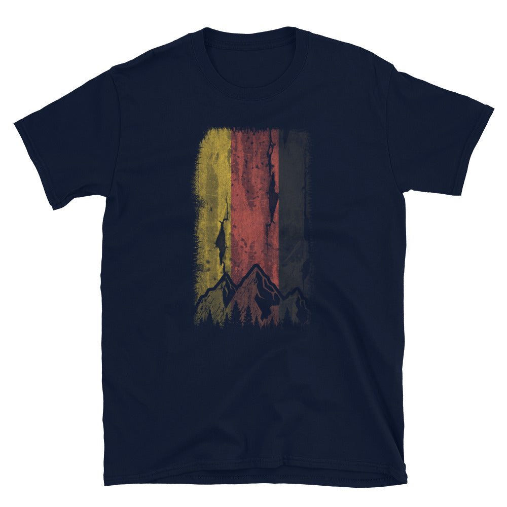 Deutsche Flagge Und Berg - T-Shirt (Unisex) berge Navy