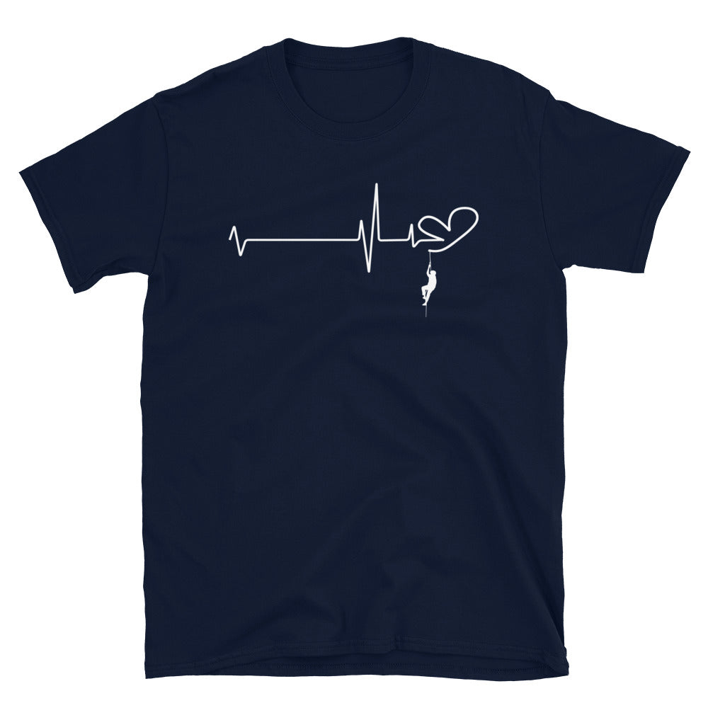 Herz - Herzschlag - Klettern - T-Shirt (Unisex) klettern Navy