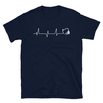 Herz - Herzschlag - Klettern - T-Shirt (Unisex) klettern Navy