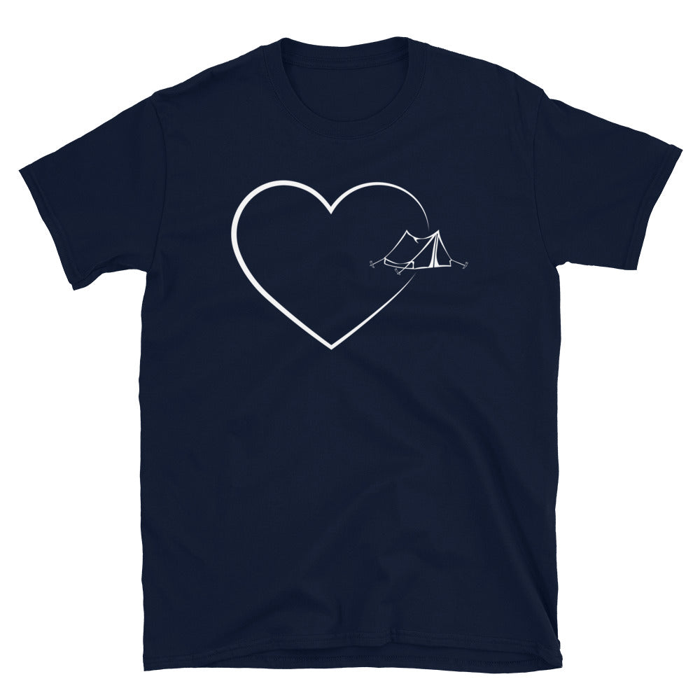 Herz 2 Und Camping - T-Shirt (Unisex) camping Navy