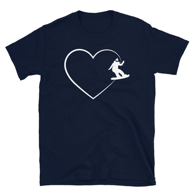 Herz 2 Und Snowboarden - T-Shirt (Unisex) snowboarden Navy