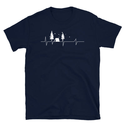 Herzschlag - Camping - T-Shirt (Unisex) camping Navy