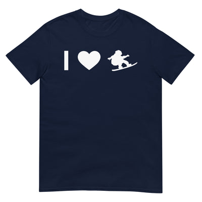 Herz And Mann Snowboarding - T-Shirt (Unisex) snowboarden xxx yyy zzz Navy