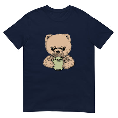 Wütender Zwergspitz mit Kaffee - Herren T-Shirt Other_Niches xxx yyy zzz Navy