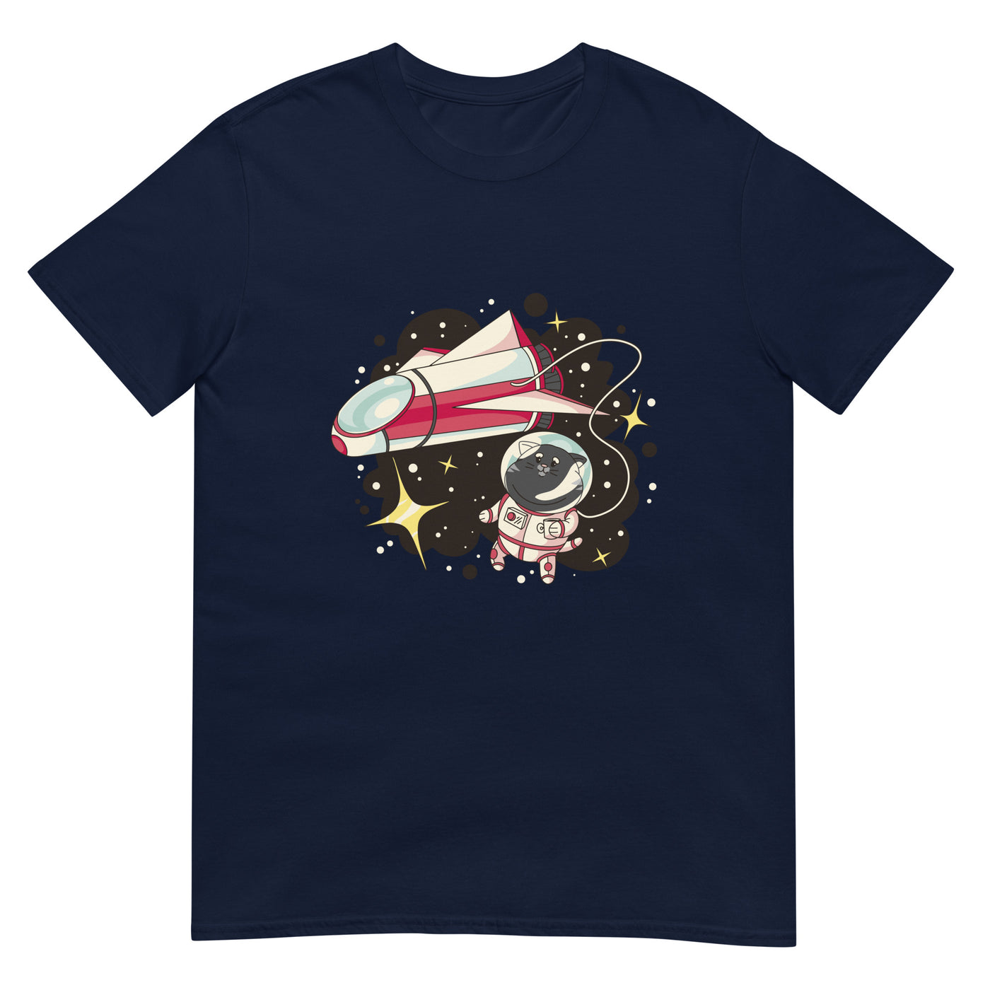 Astronauten-Katze in der Galaxie und im Raumschiff - Herren T-Shirt Other_Niches xxx yyy zzz Navy