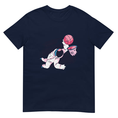 Astronaut beim Slam-Dunk in Schwerelosigkeit - Herren T-Shirt Other_Niches xxx yyy zzz Navy