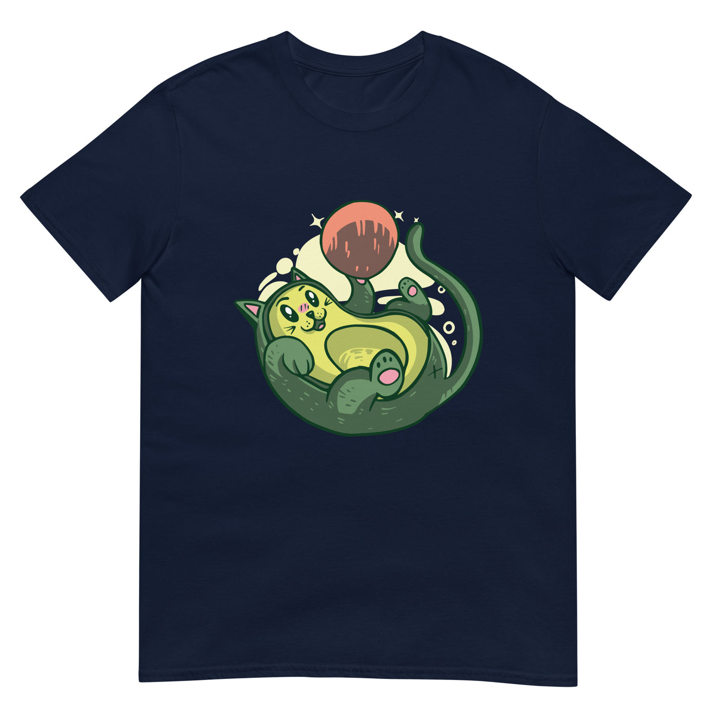 Avocado-Katze liegt auf dem Rücken - lustig - Herren T-Shirt Other_Niches xxx yyy zzz Navy