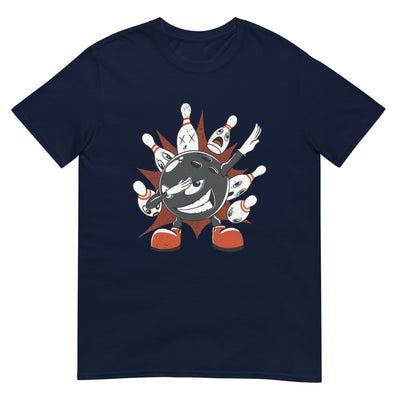 Bowling-Cartoon beim Dabben - Lustig - Herren T-Shirt Other_Niches xxx yyy zzz Navy