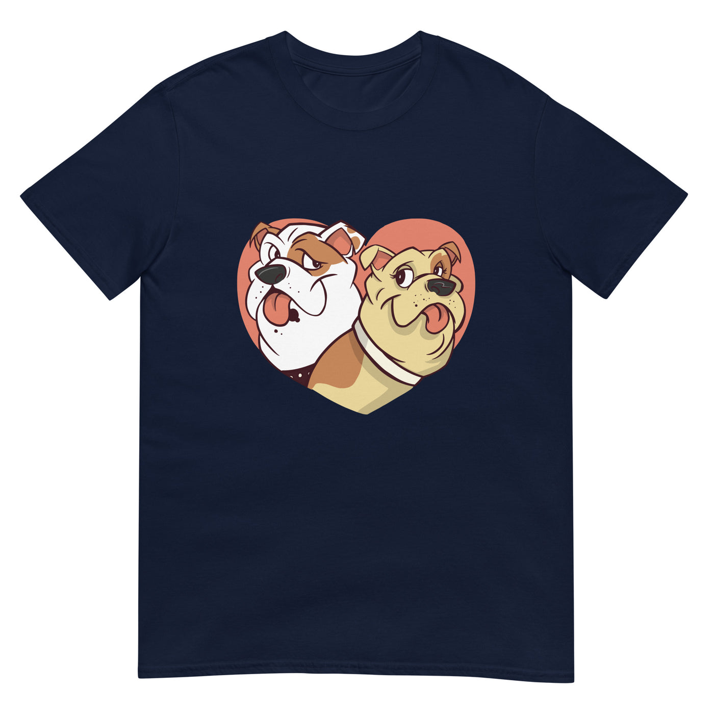 Bulldoggen in Herzform mit Liebe - Herren T-Shirt Other_Niches xxx yyy zzz Navy