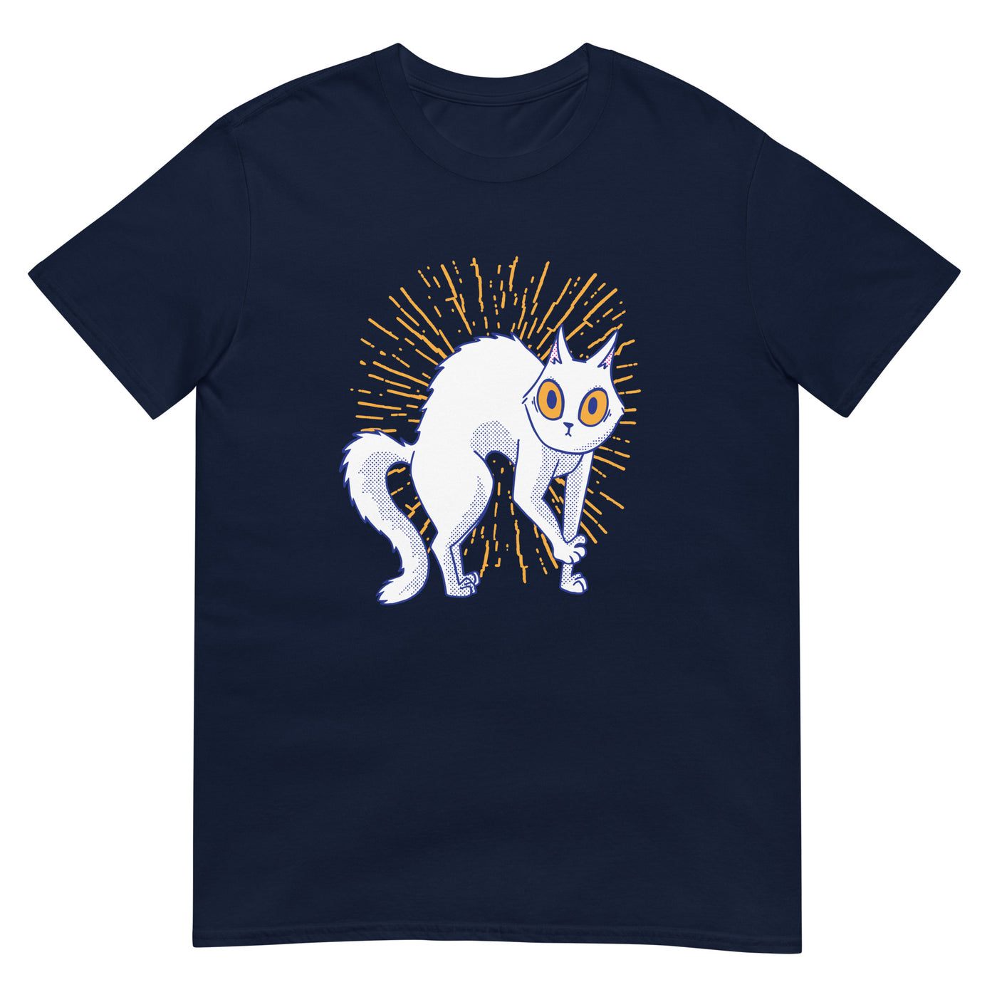 Katze macht Krabbelgang - Ängstliche Katze - Herren T-Shirt Other_Niches xxx yyy zzz Navy