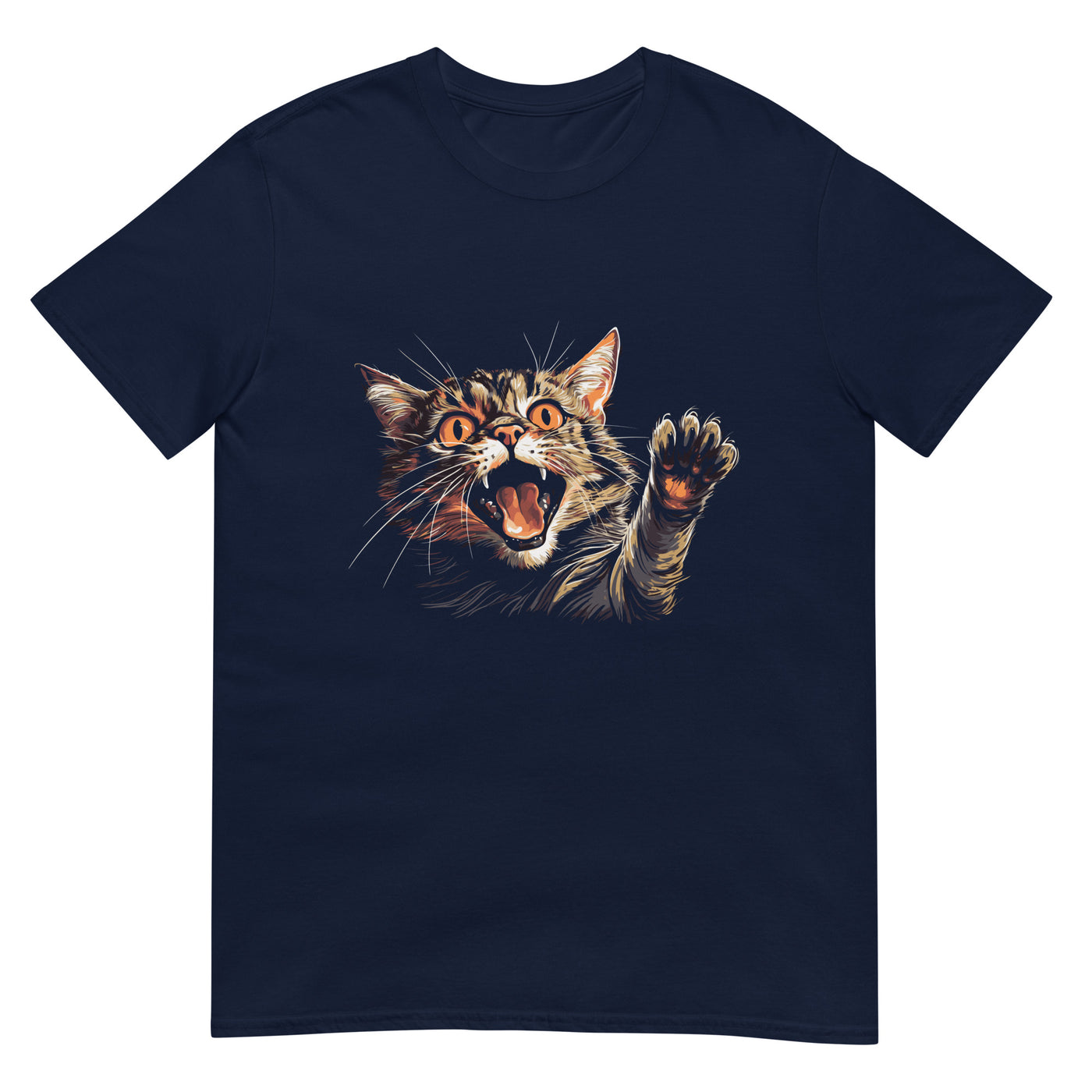 Katze schreit - Lustig - Herren T-Shirt Other_Niches xxx yyy zzz Navy