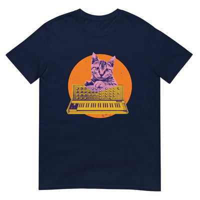 Katze Synth - Musik und Retro-Farben - Herren T-Shirt Other_Niches xxx yyy zzz Navy