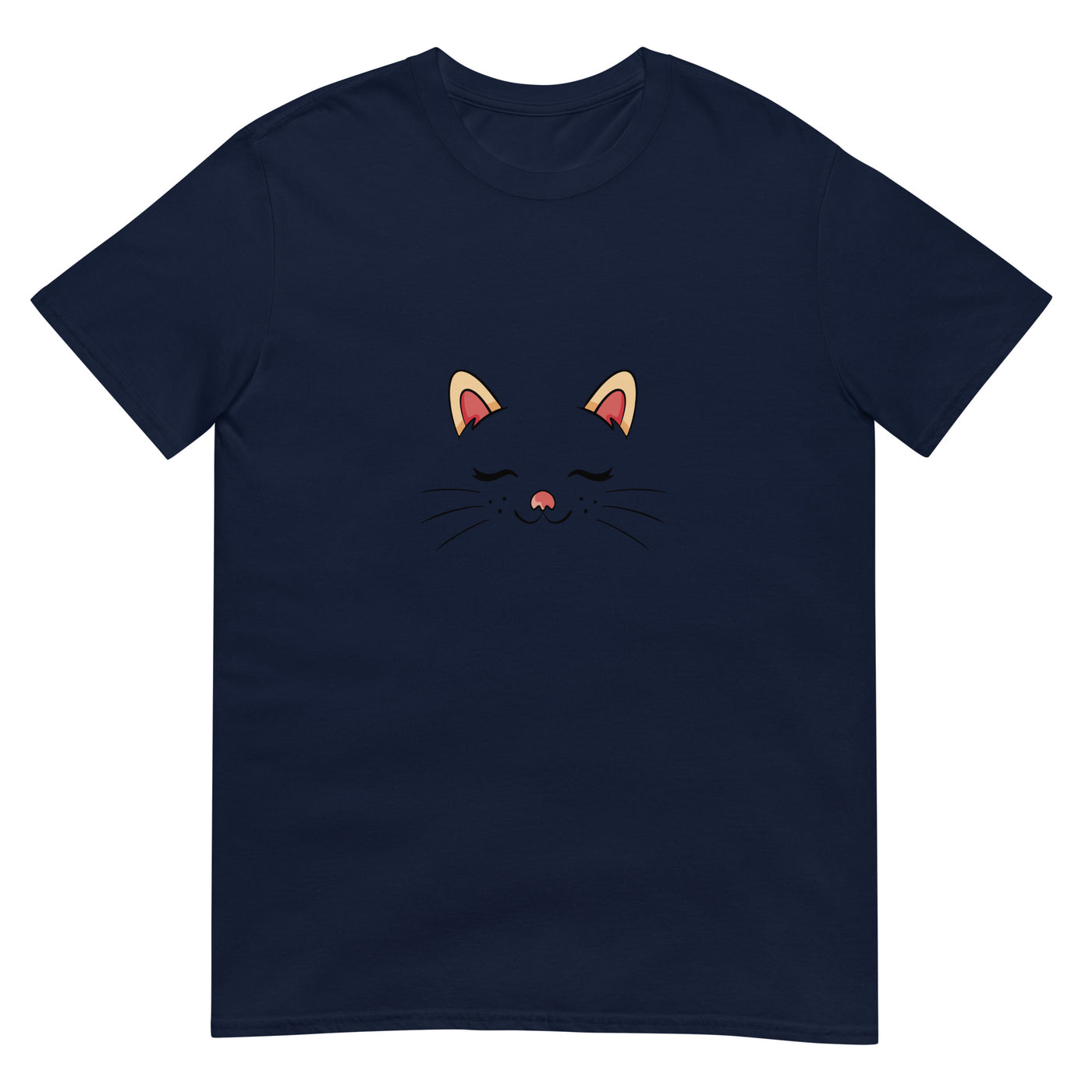 Katze mit geschlossenen Augen - Gesicht - Herren T-Shirt Other_Niches xxx yyy zzz Navy