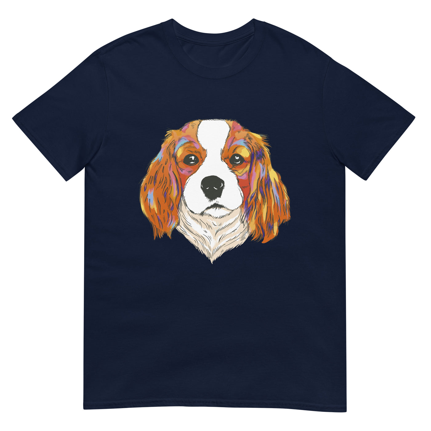 Cavalier King Charles Spaniel - Hundeporträt - Herren T-Shirt Other_Niches xxx yyy zzz Navy