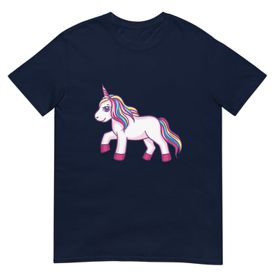 Niedliches laufendes Einhorn - Bunt & Pink - Herren T-Shirt Other_Niches xxx yyy zzz Navy