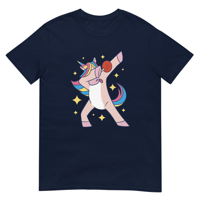 Dabbendes Einhorn spielt Tischtennis - Regenbogenbunt - Herren T-Shirt Other_Niches xxx yyy zzz Navy